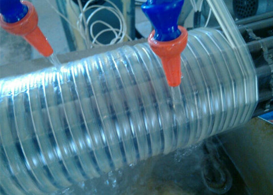 380V 10T নমনীয় সর্পিল পায়ের পাতার মোজাবিশেষ প্লাস্টিক পাইপ মেকিং মেশিন